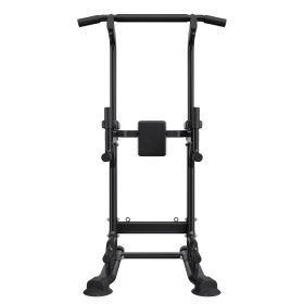 Pull Up Bar, 330 LBS Power Tower Dip Station, Workout Dip Station with H-Shaped Stable Base & Back Pad